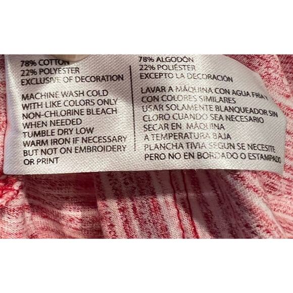 U.S. POLO LINEAR SPACE DYE V-NECK T-SHIRT logo Short sleeves Tee Size Large - Picture 6 of 6